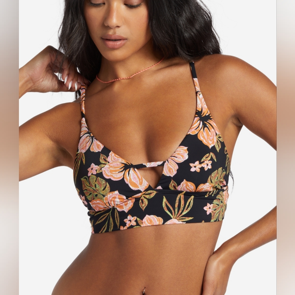 Billabong Hooked On Tropics Bikini V-Neck Top & Lowrider Bottom - Picture 6 of 14